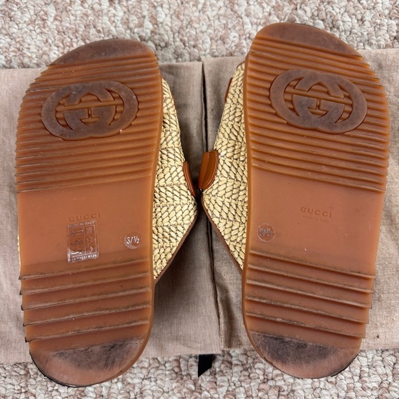 Gucci Tan and Brown Slide Sandals - Picture 8 of 10